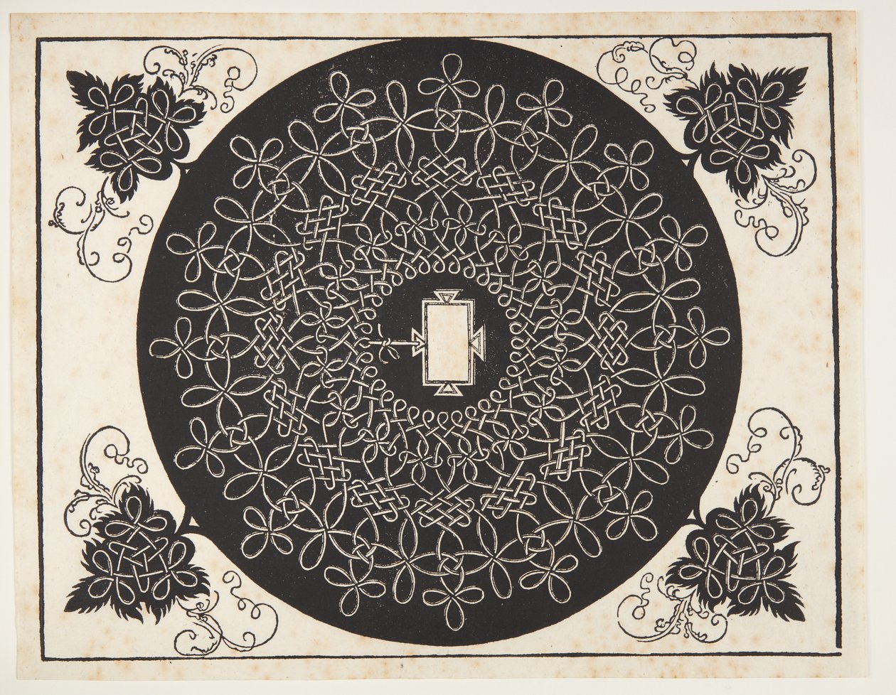 Dikdörtgen Kalkanlı Geçmeli Kordon Deseni by Albrecht Dürer