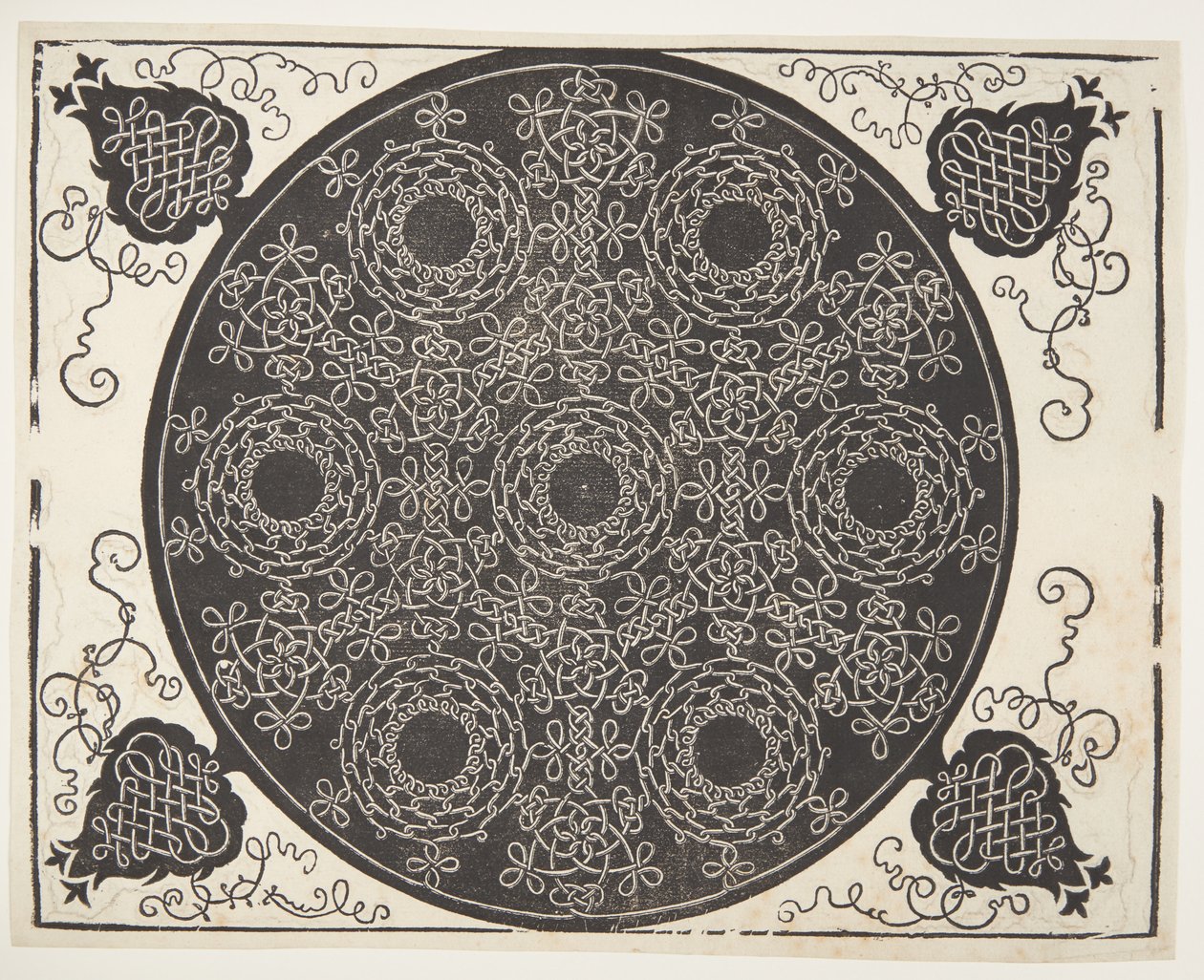 Yedi Çelenk ile Geçmeli Kordon Deseni by Albrecht Dürer