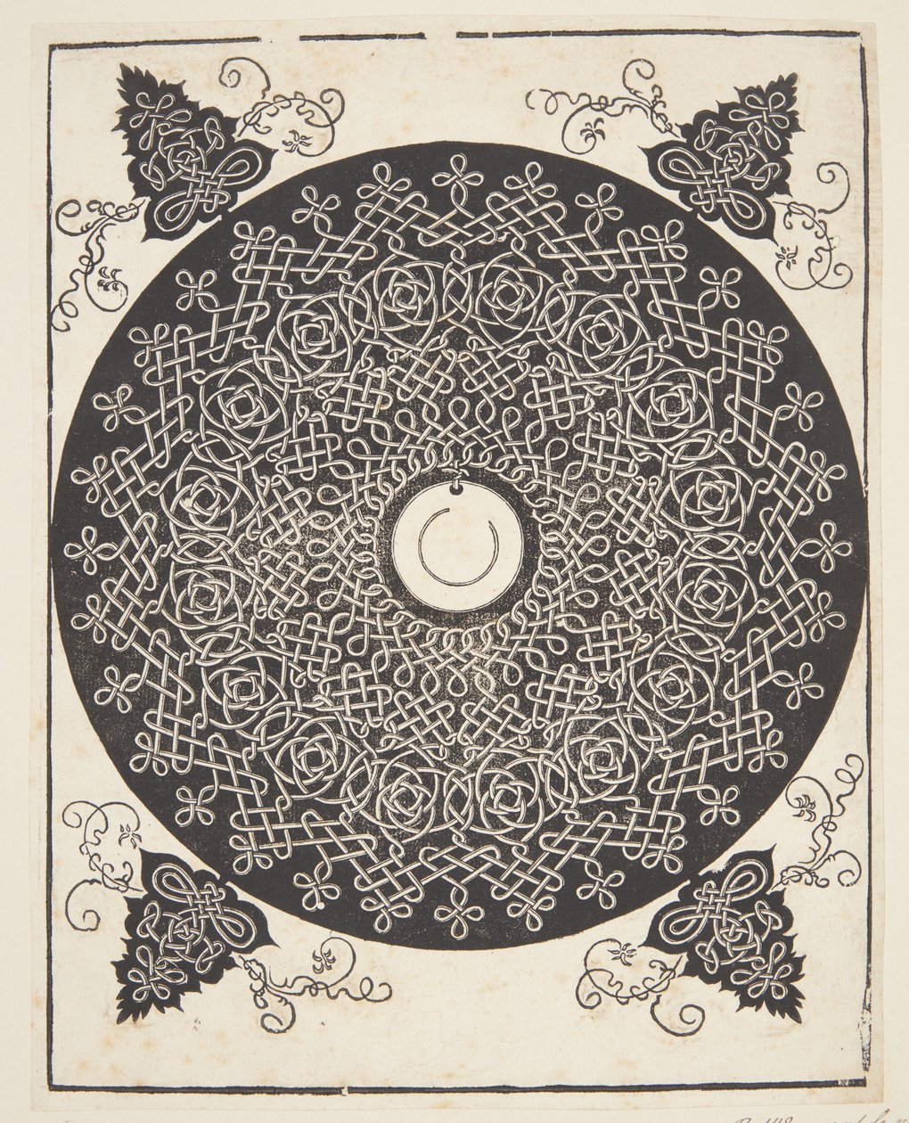Beyaz madalyonlu geçmeli ip deseni by Albrecht Dürer