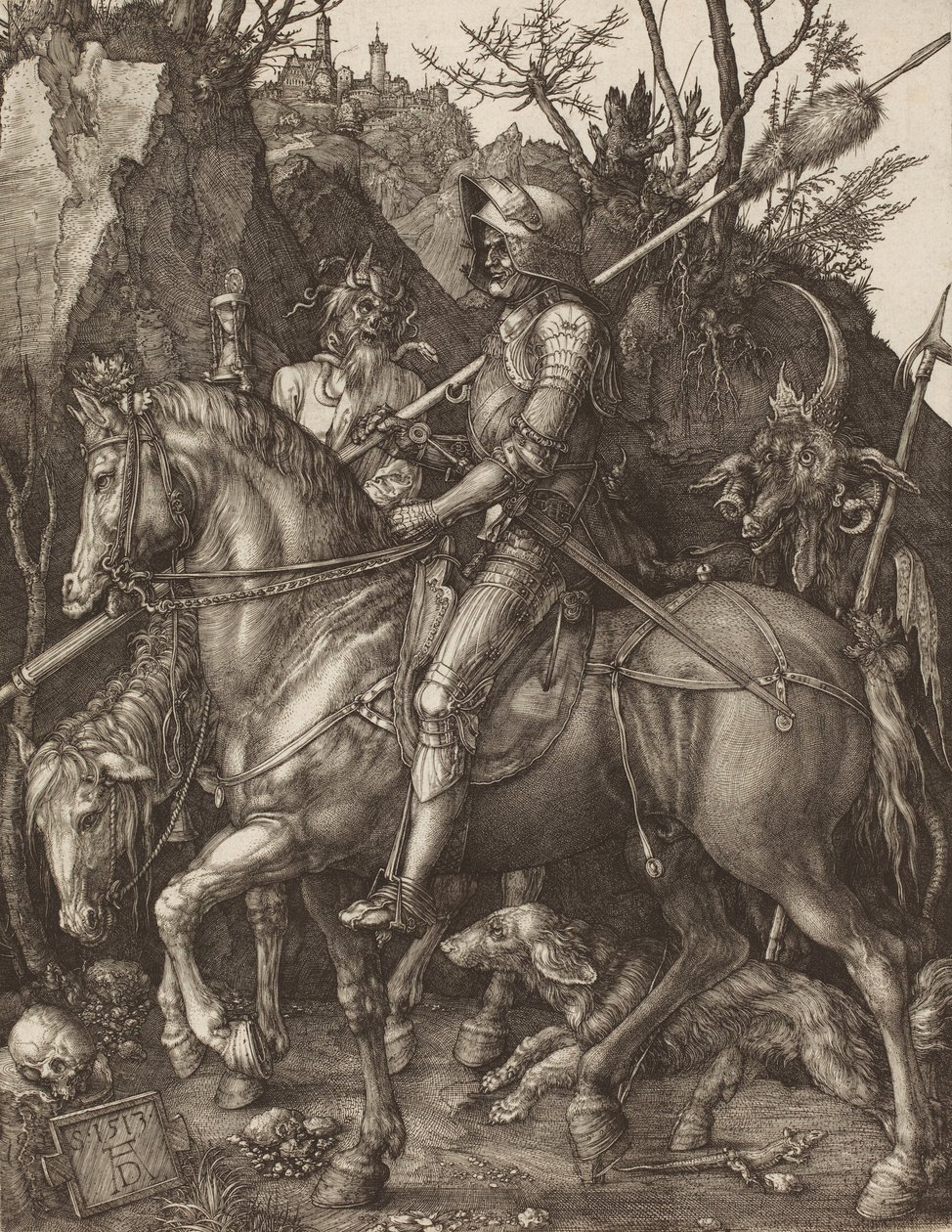 Şövalye, Ölüm ve Şeytan, 1513. by Albrecht Dürer