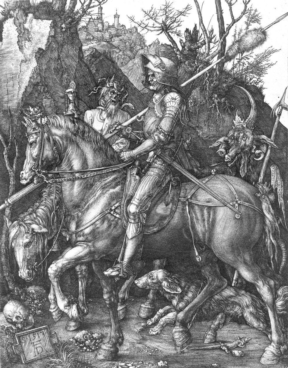 Şövalye, Ölüm ve Şeytan, 1513 by Albrecht Dürer