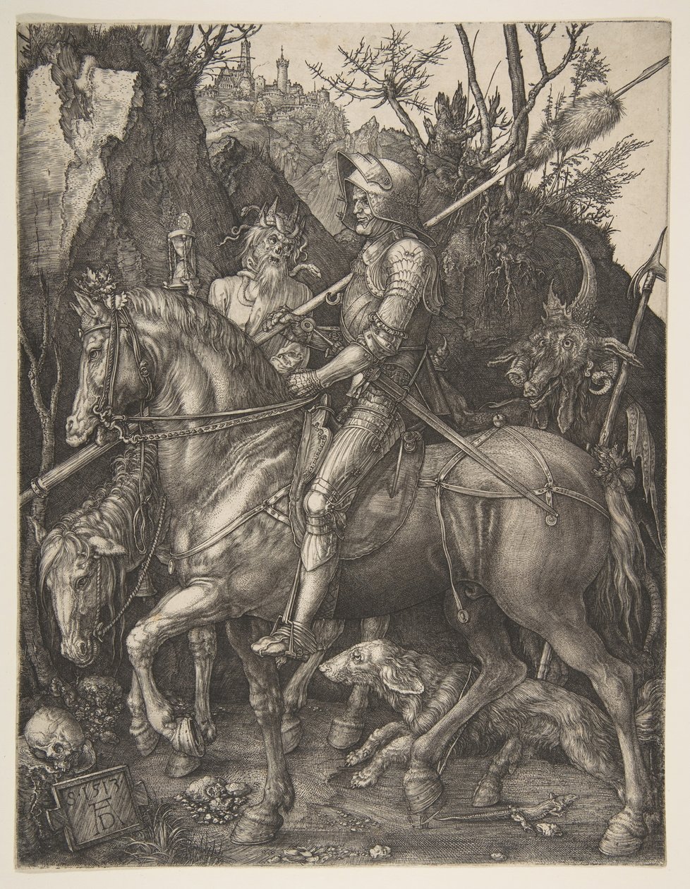 Şövalye, Ölüm ve Şeytan, 1513. by Albrecht Dürer