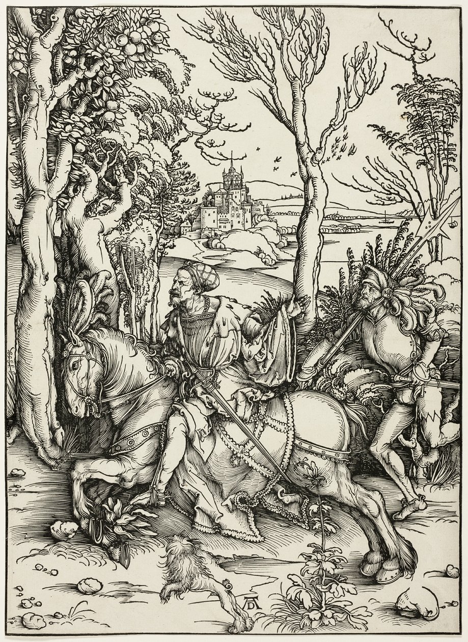 Şövalye ve Landsknecht by Albrecht Dürer