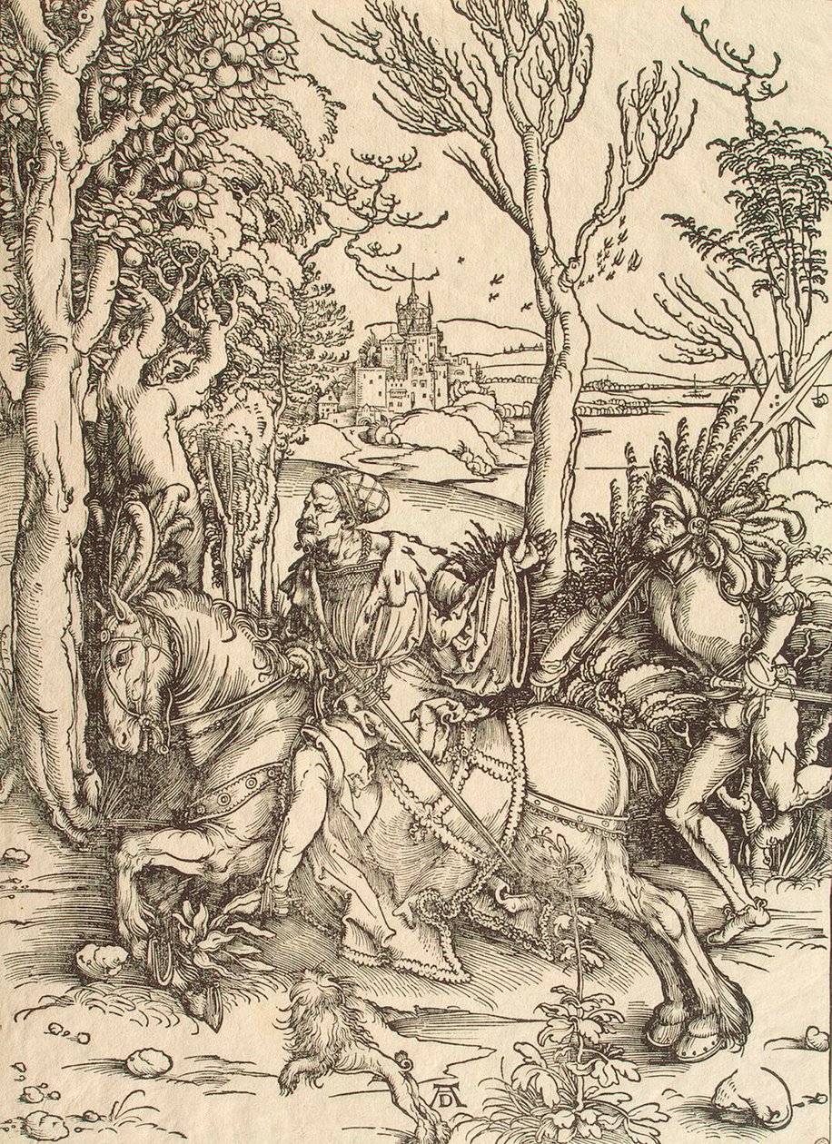 Şövalye ve Lansquenet, c1497. by Albrecht Dürer