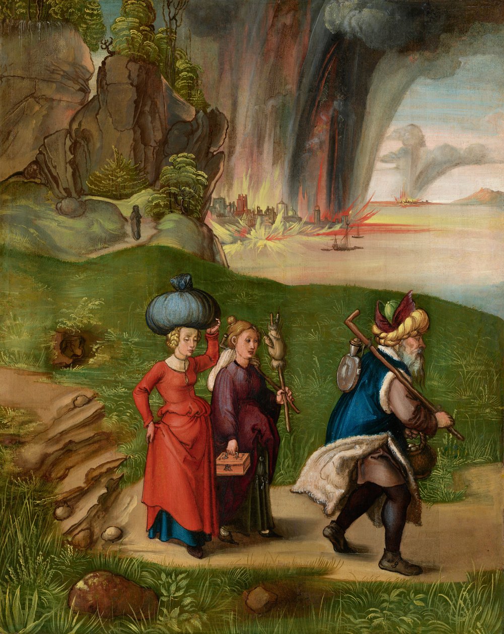 Lût ve Kızları [ters] by Albrecht Dürer