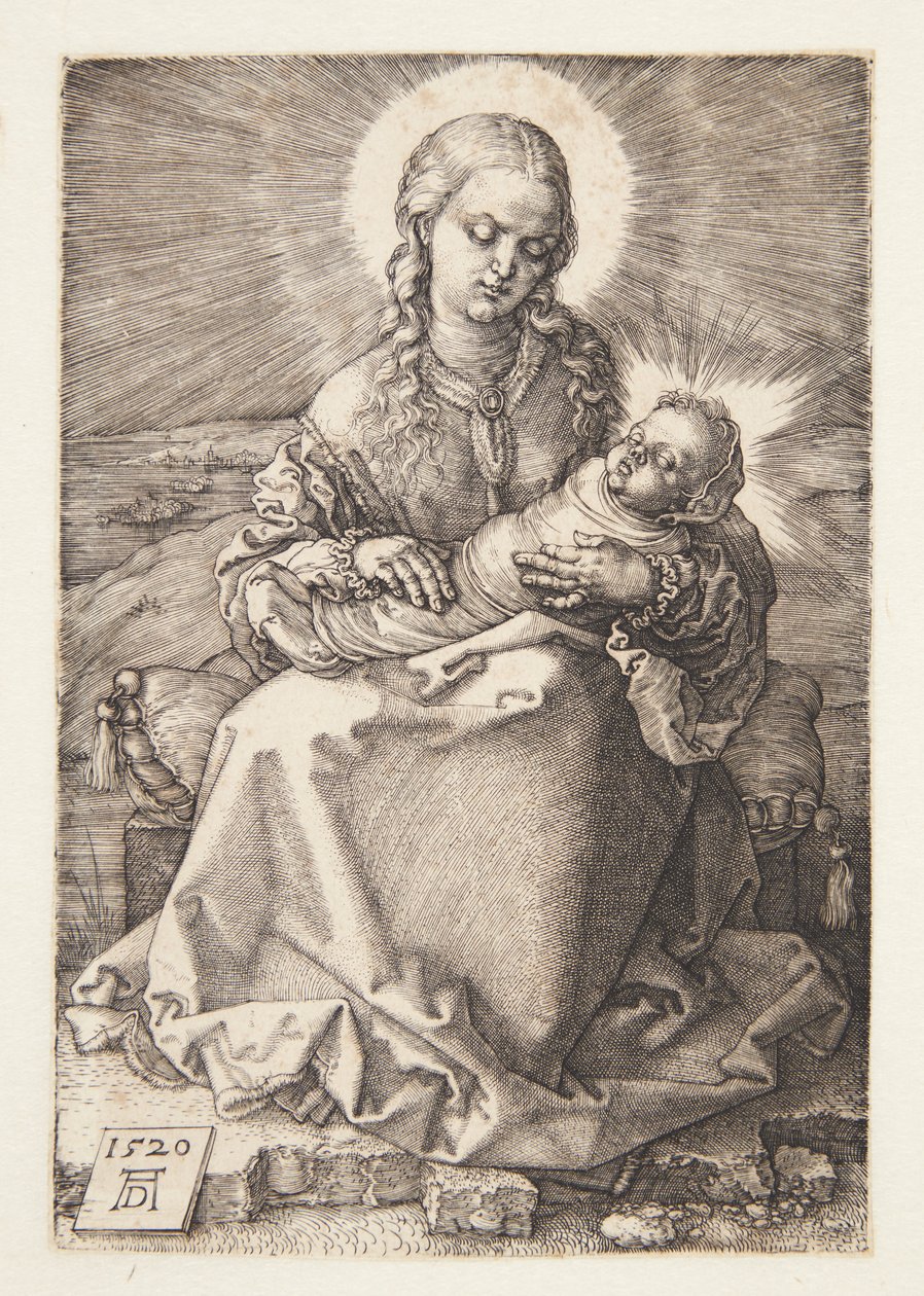 Madonna kundaklanmış bebekle by Albrecht Dürer