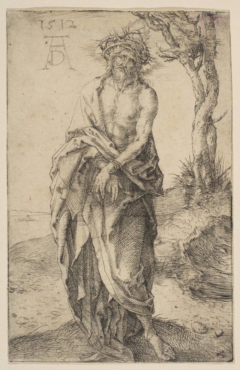 Elleri Bağlı Hüzün Adamı, 1512. by Albrecht Dürer