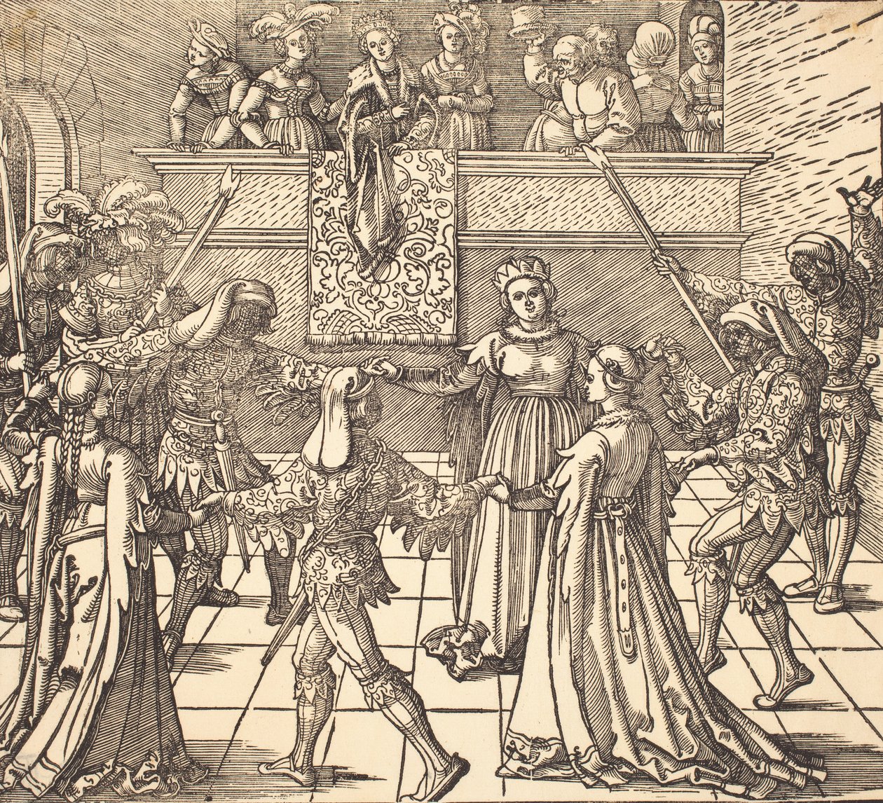 Meşalelerle Maskeli Balo Dansı, c. 1516. by Albrecht Dürer