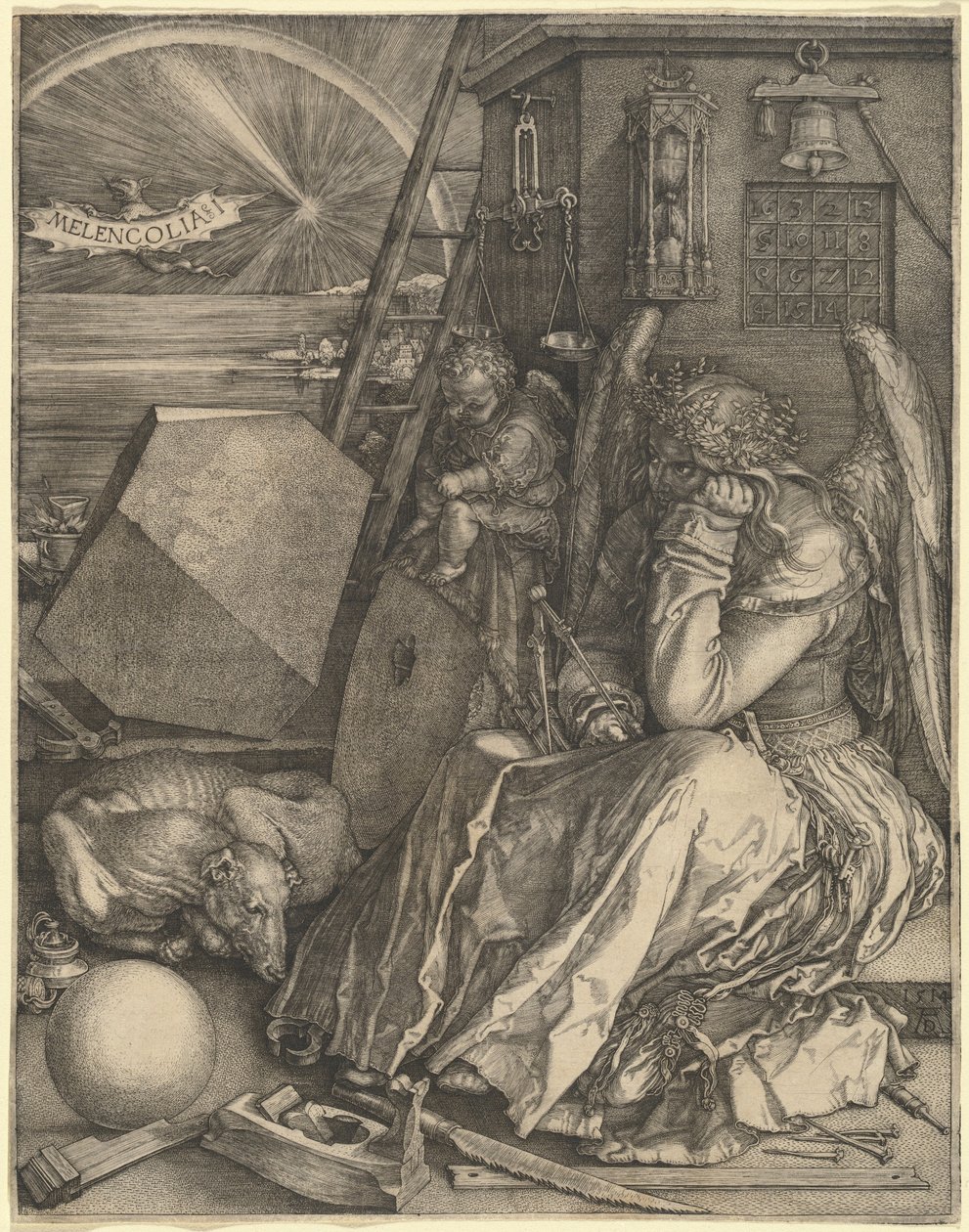 Melenkolya I, 1514. by Albrecht Dürer