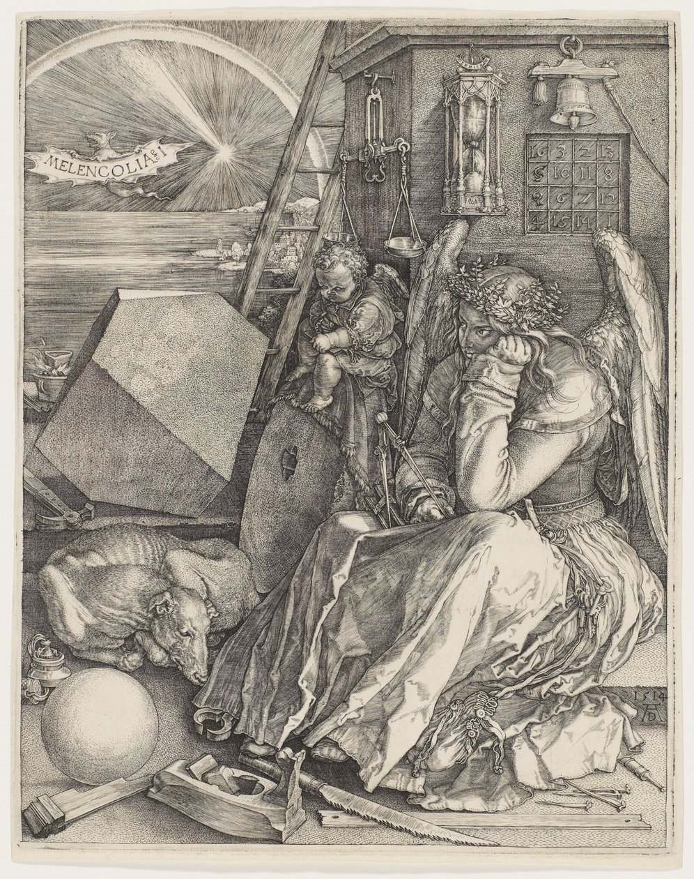 Melenkolya I, 1514 by Albrecht Dürer