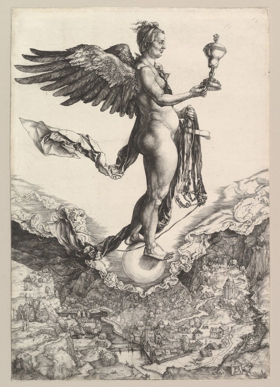 Nemesis Büyük Servet, 1501-2. by Albrecht Dürer