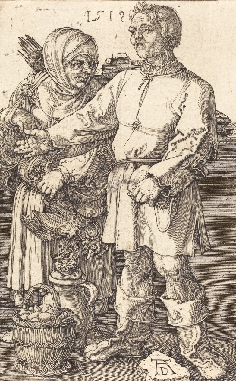 Pazarda Köylü Çift, 1519. by Albrecht Dürer