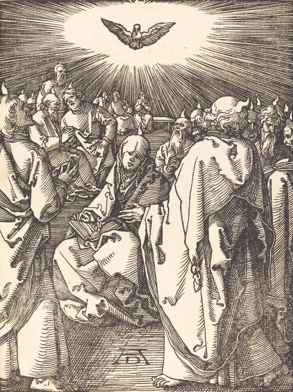 Pentekost, muhtemelen c. 15091510. by Albrecht Dürer