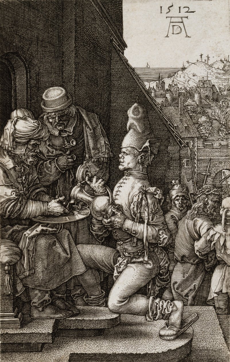 Pilate Washing His Hands from The Passion, 1512  by Albrecht Dürer