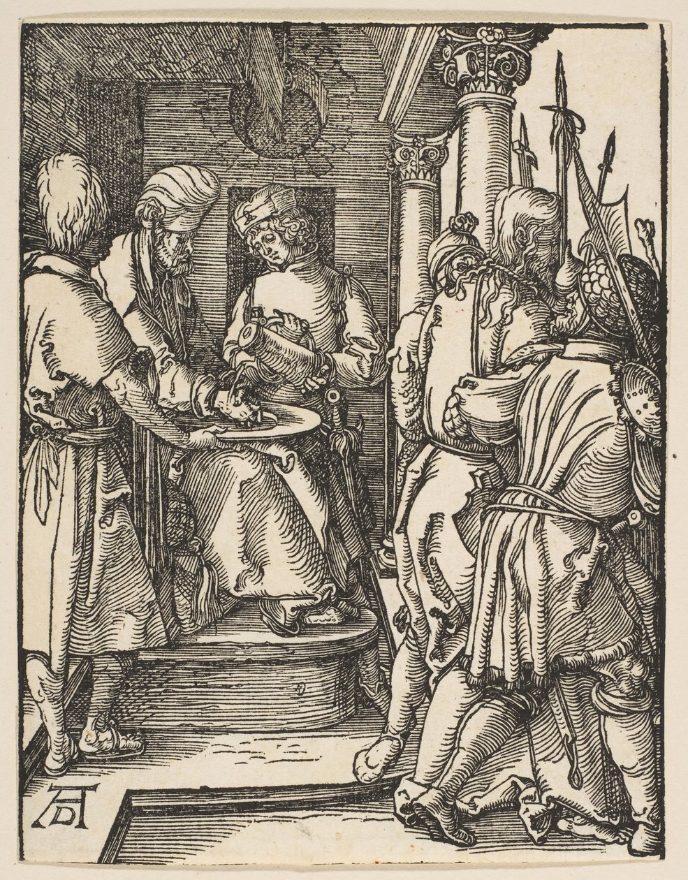 Küçük Tutkudan Ellerini Yıkanan Pilatus, M.Ö. 1509. by Albrecht Dürer
