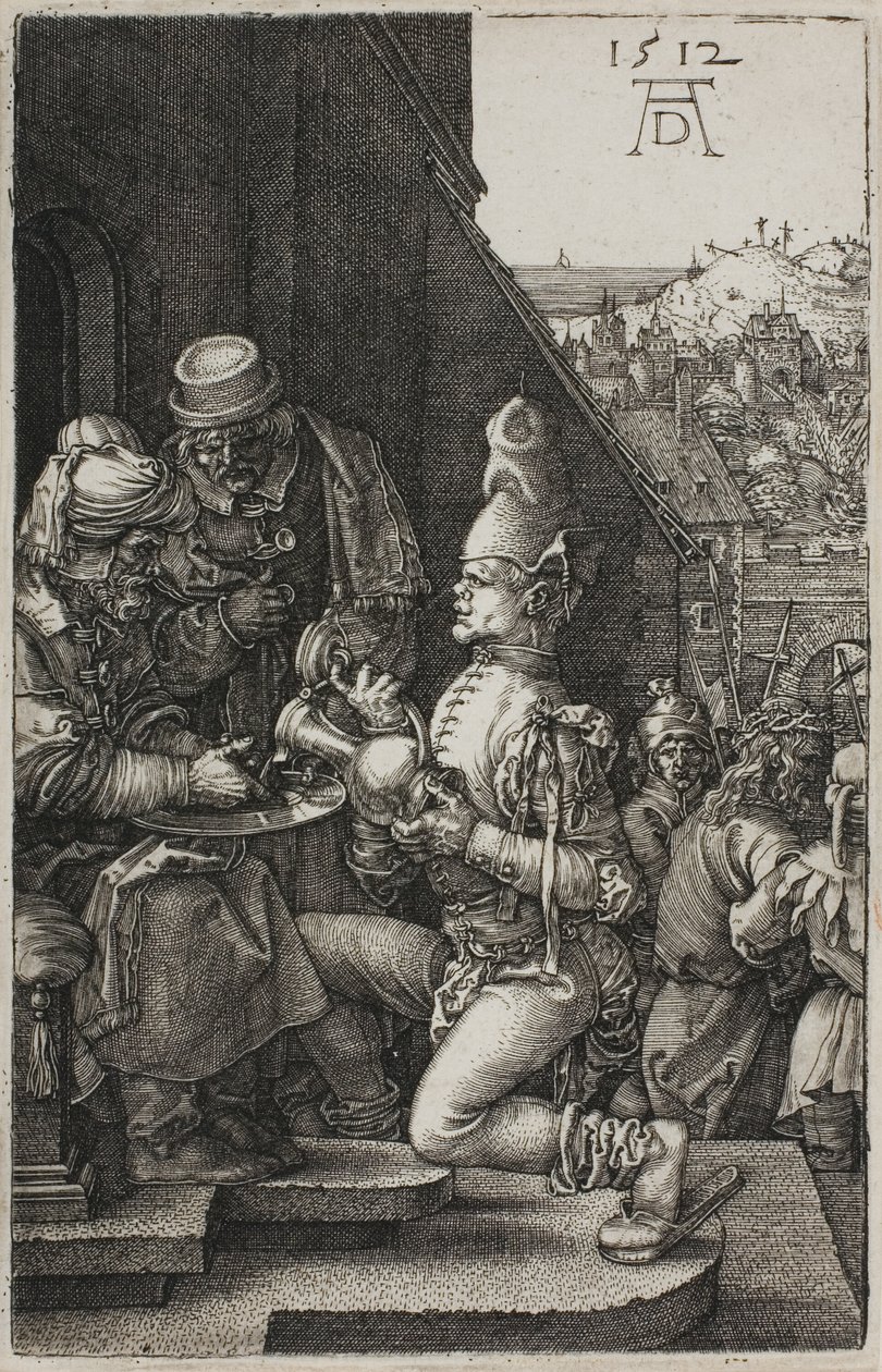 Ellerini Yıkanan Pilatus, Oyulmuş Tutkudan by Albrecht Dürer