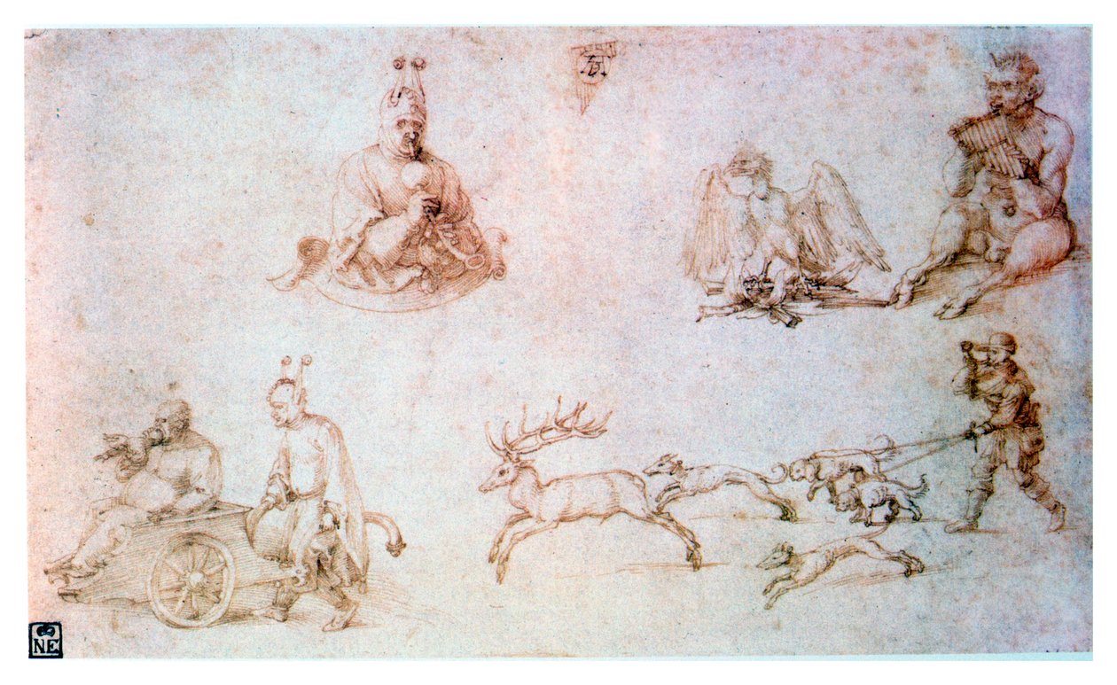 Kırmızı tebeşir çalışması, c1500 by Albrecht Dürer
