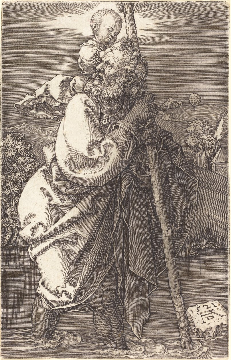 Aziz Christopher Sola Bakıyor by Albrecht Dürer