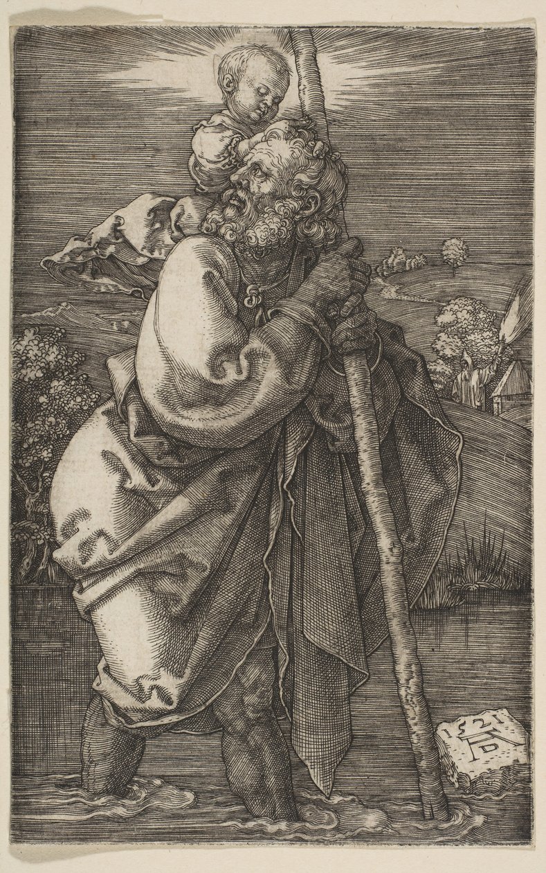 Sola bakan Aziz Christopher, 1521. by Albrecht Dürer