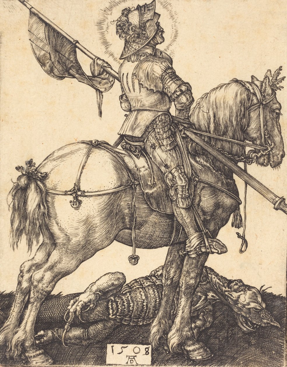 Atlı Aziz George, 1508. by Albrecht Dürer