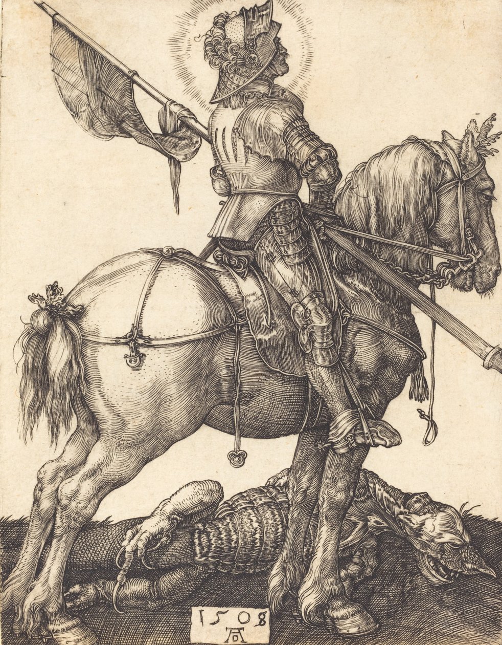 Atlı Aziz George, 1508. by Albrecht Dürer