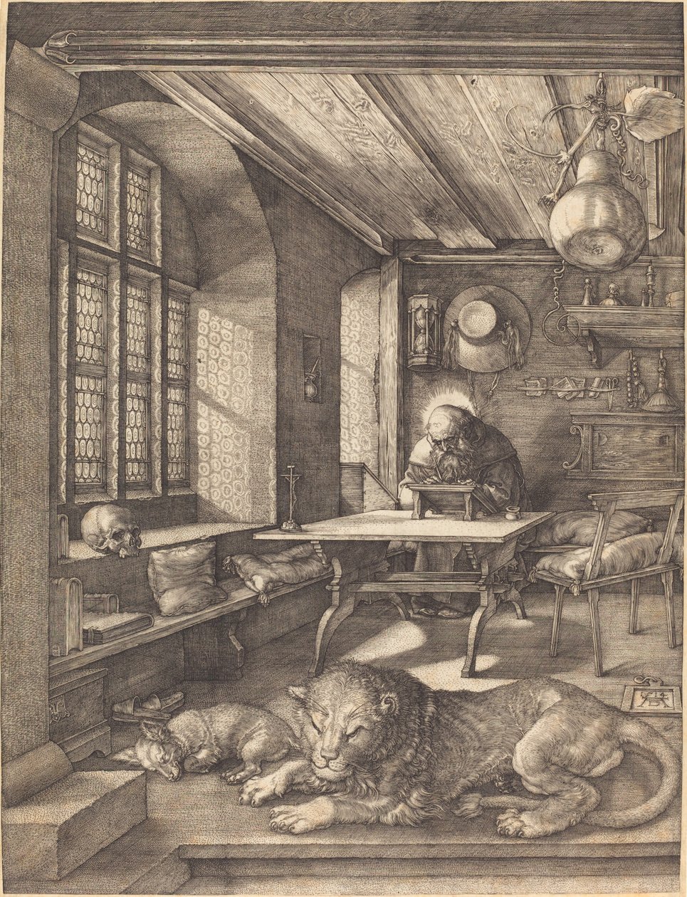 Aziz Jerome Çalışmasında by Albrecht Dürer