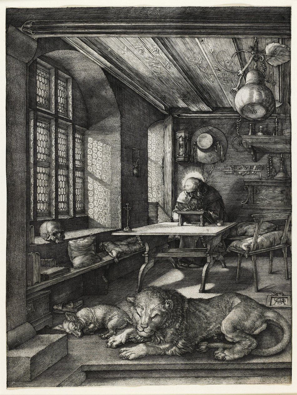 Aziz Jerome Çalışmasında, 1514 by Albrecht Dürer