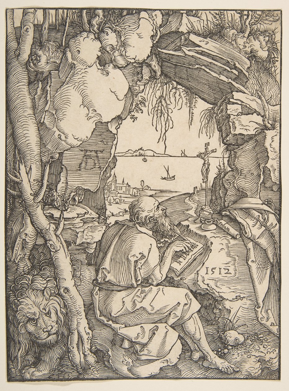 Bir Mağaradaki Aziz Jerome, 1512. by Albrecht Dürer