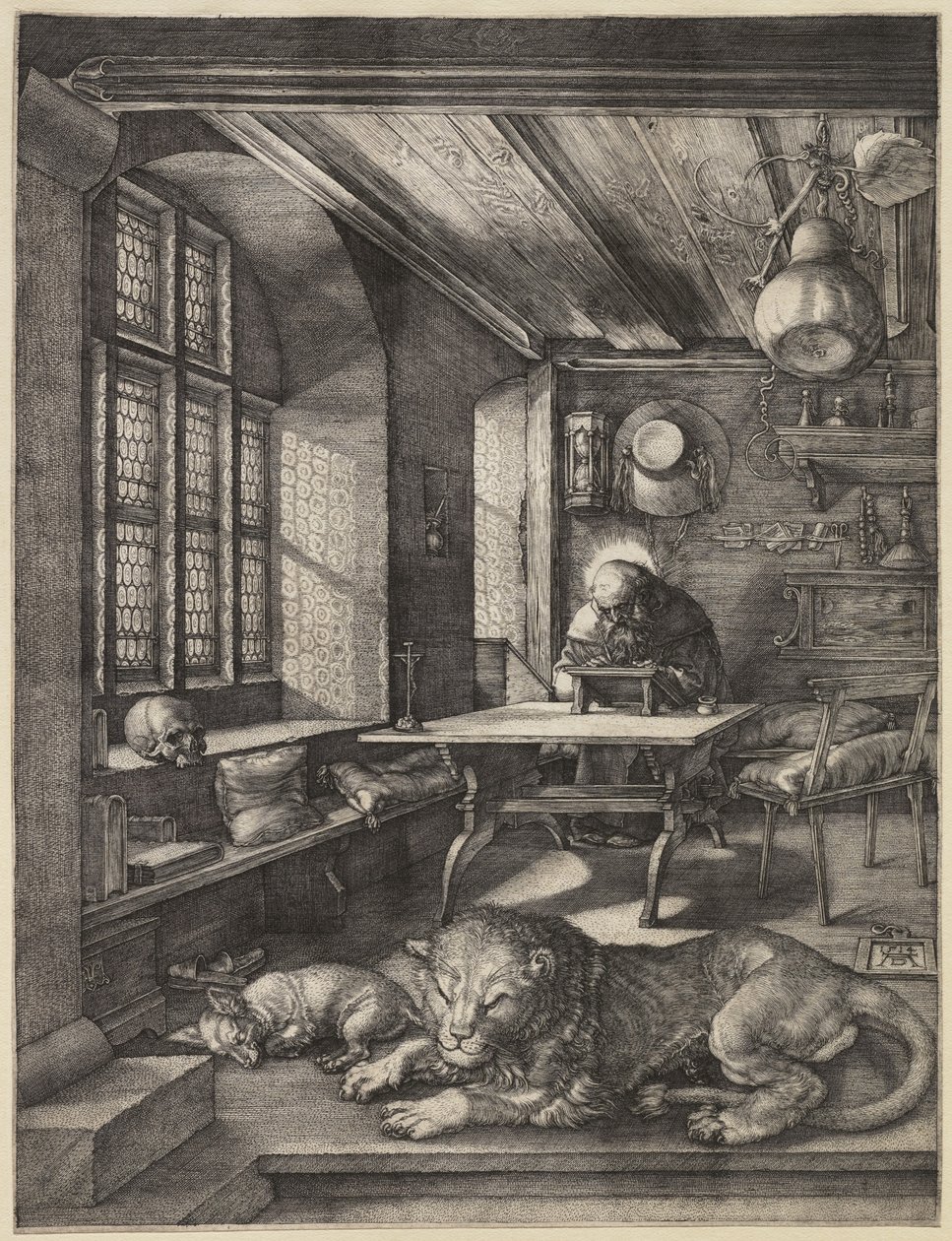Aziz Jerome Çalışmasında, 1514 by Albrecht Dürer