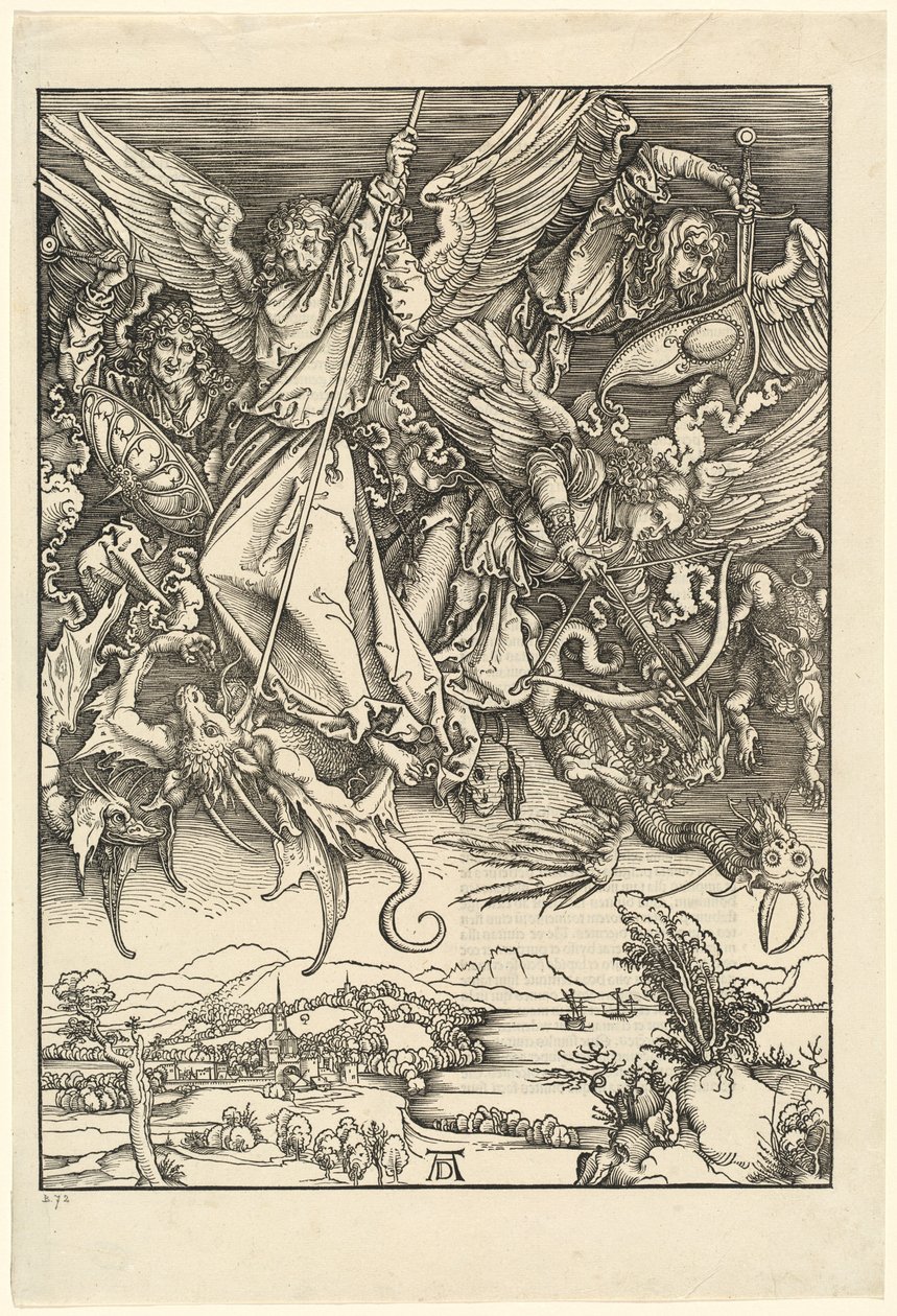 Aziz Michael Ejderhayla Savaşıyor by Albrecht Dürer