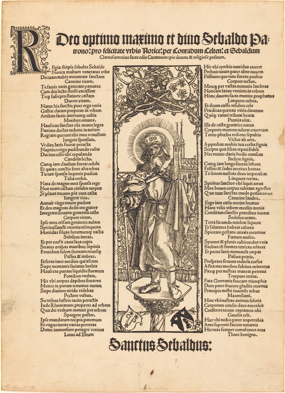Bir Sütun Üzerinde Duran Aziz Sebaldus by Albrecht Dürer