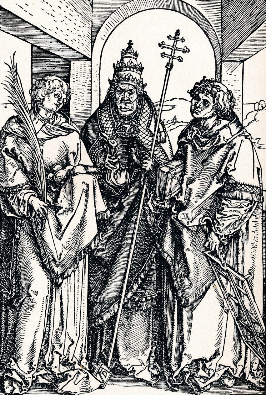 Aziz Stephen, Sixtus ve Lawrence, 1508 1906 by Albrecht Dürer