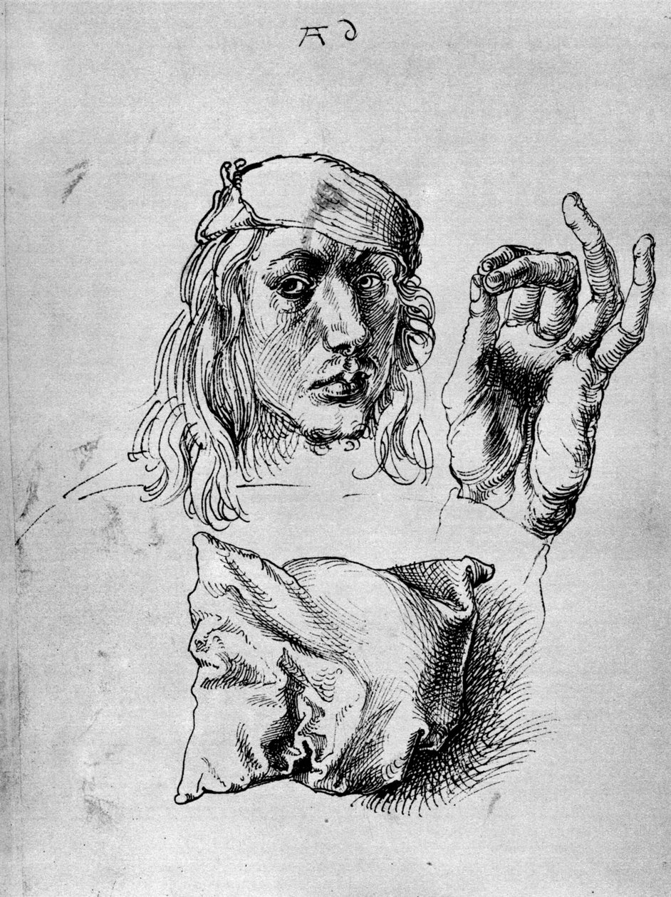 Yastıklı Otoportre, 1493, 1936 by Albrecht Dürer