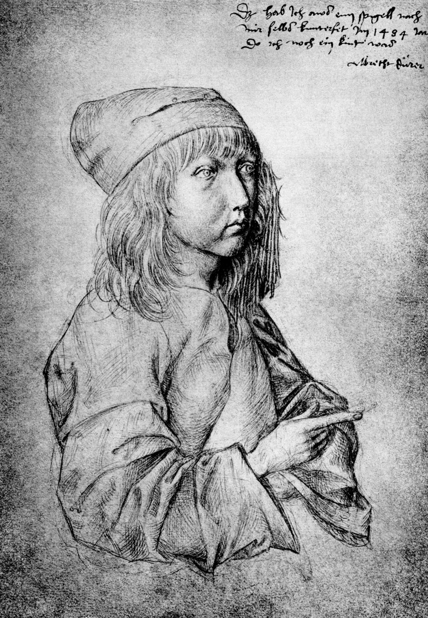 On üç yaşında kendi portresi, 1484, 1936 by Albrecht Dürer