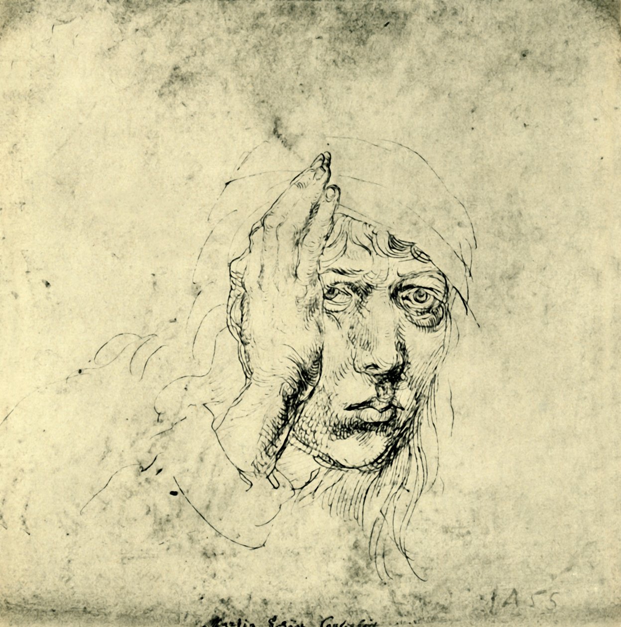 Bandajlı otoportre, 1492, 1943. by Albrecht Dürer