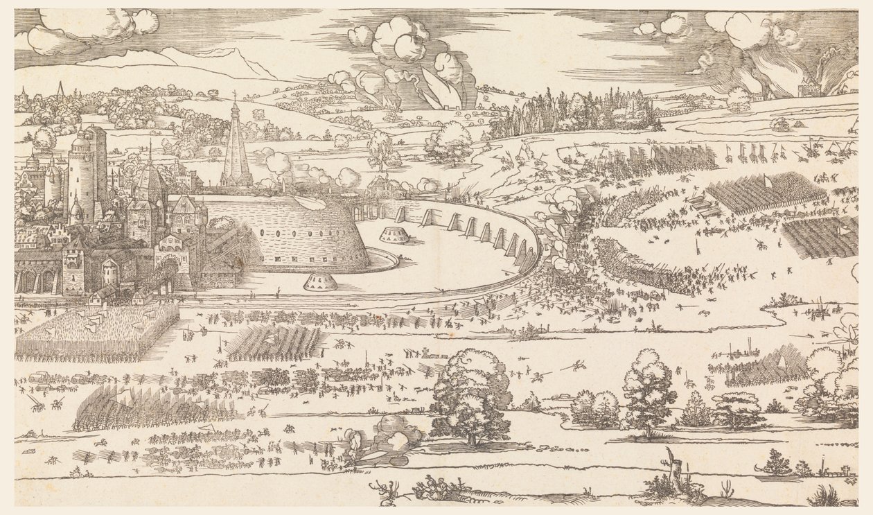 Bir Şehrin Kuşatması (Bölüm 1) by Albrecht Dürer
