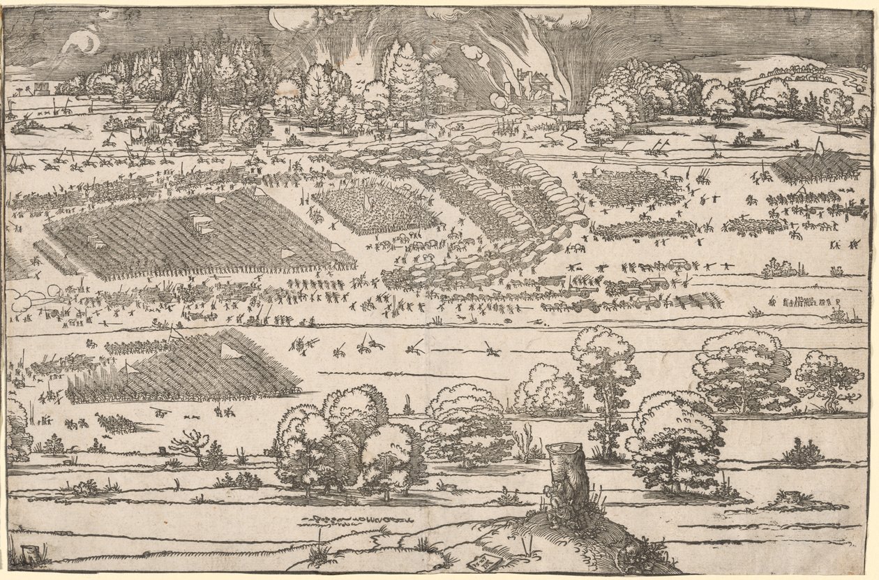 Kale Kuşatması: Sol Kısım by Albrecht Dürer