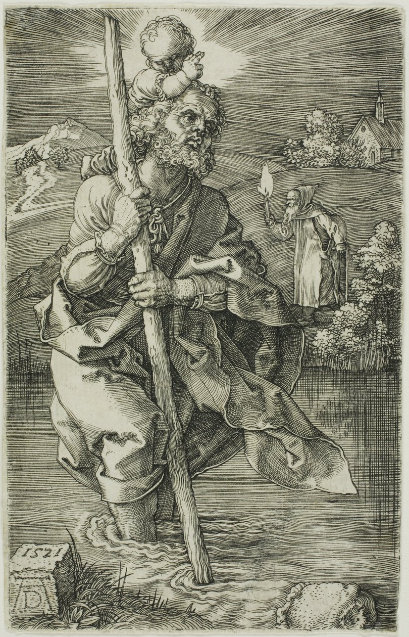 Sağa bakan Aziz Christopher by Albrecht Dürer