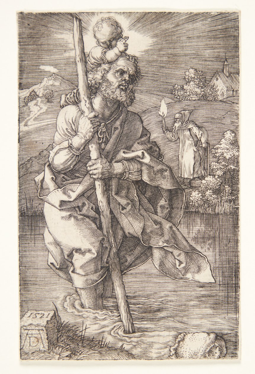Sağa bakan Aziz Christopher by Albrecht Dürer