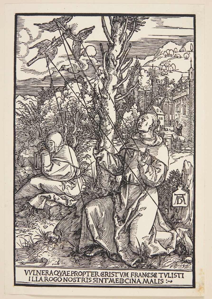 St. Francis stigmata alıyor by Albrecht Dürer