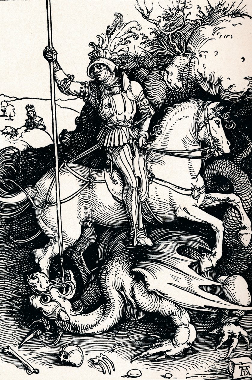 Aziz George ve Ejderha, 1505 1906 by Albrecht Dürer