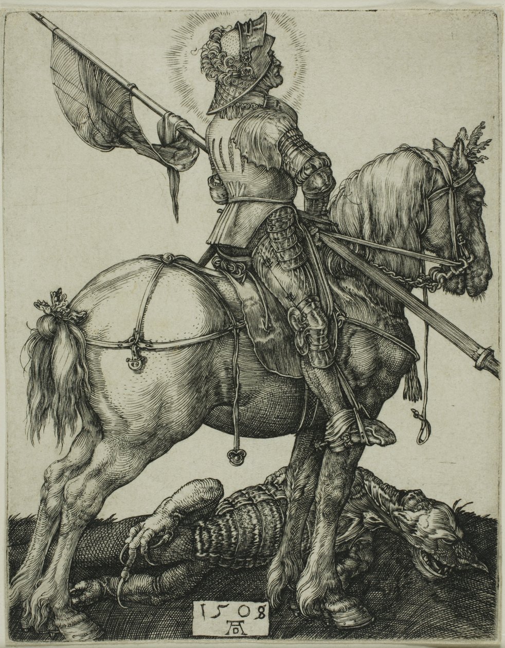 Aziz George At Sırtında by Albrecht Dürer