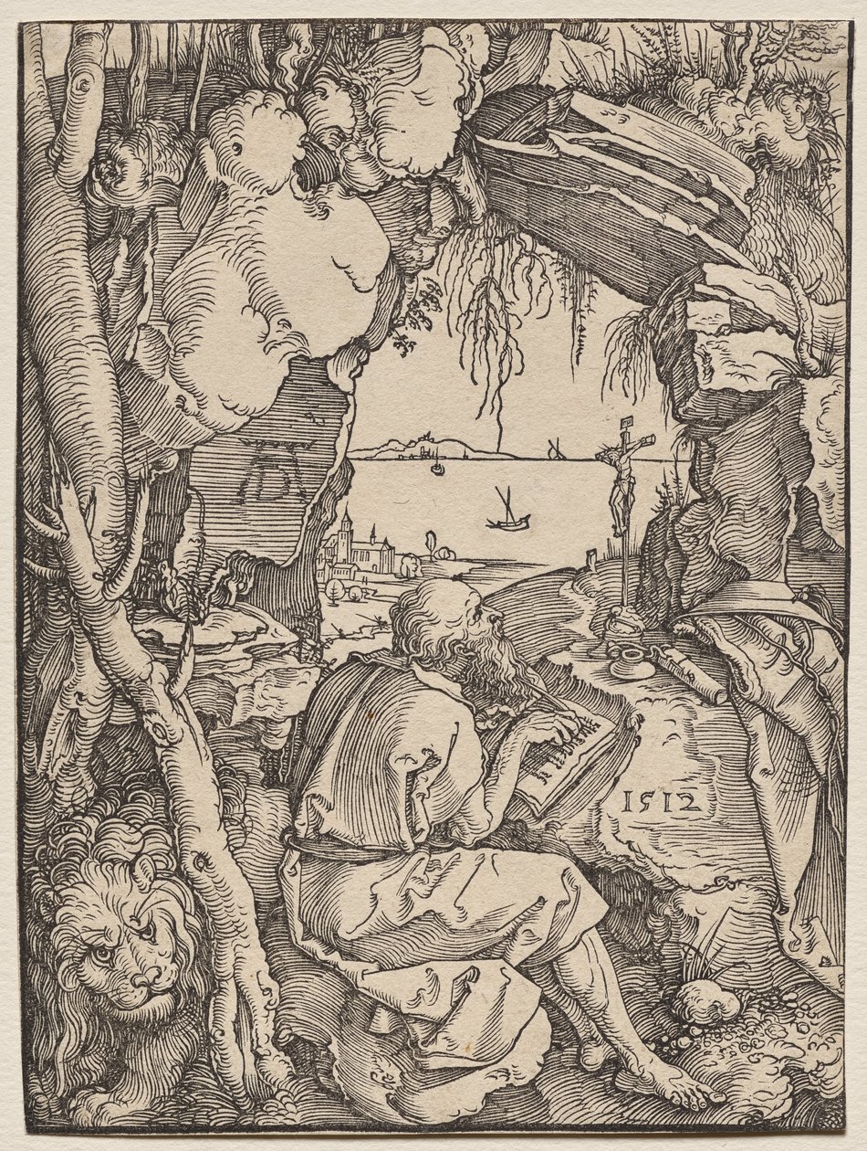 Bir Mağarada Aziz Jerome by Albrecht Dürer