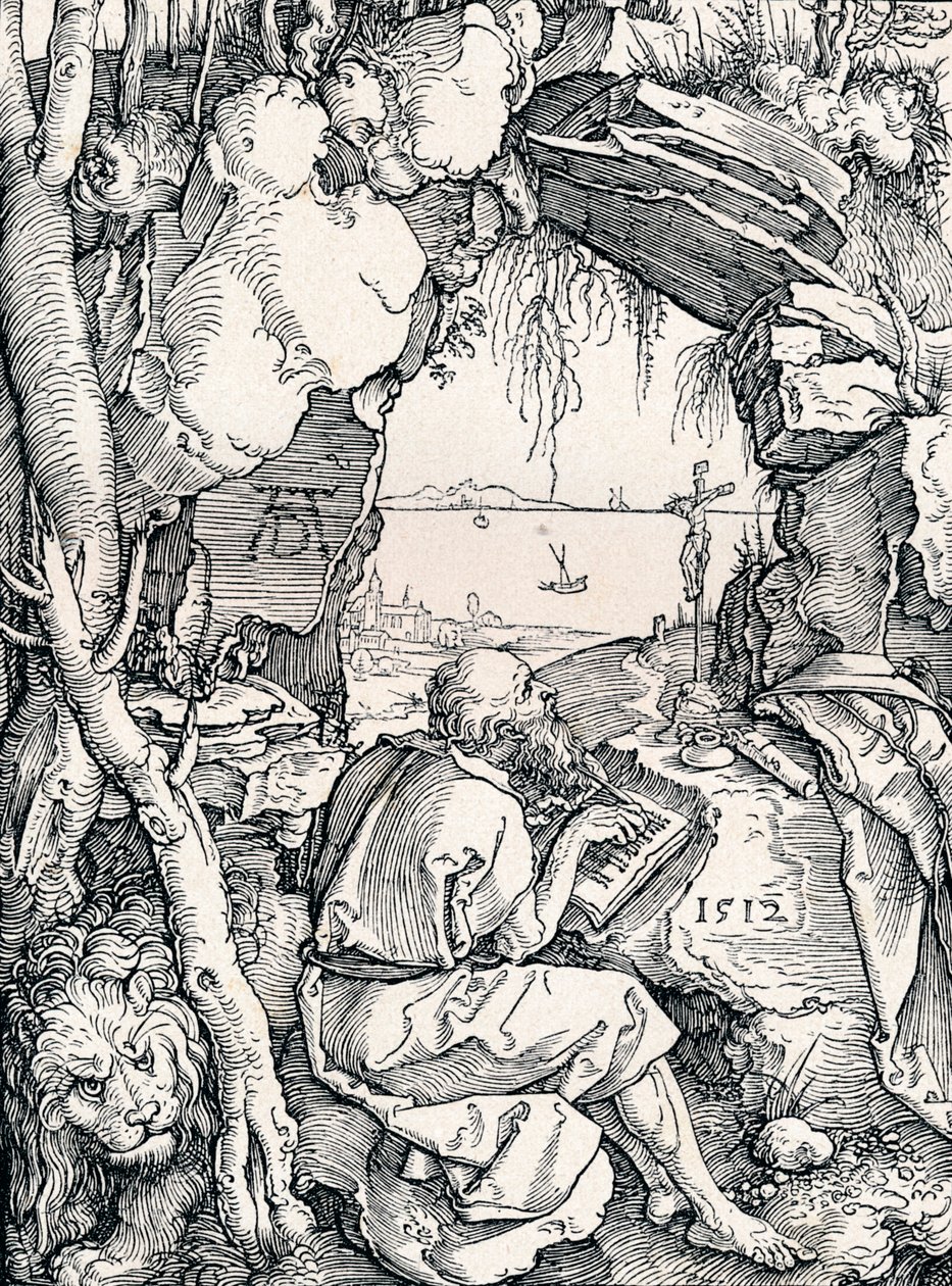 Bir Mağaradaki Aziz Jerome, 1512 1906 by Albrecht Dürer