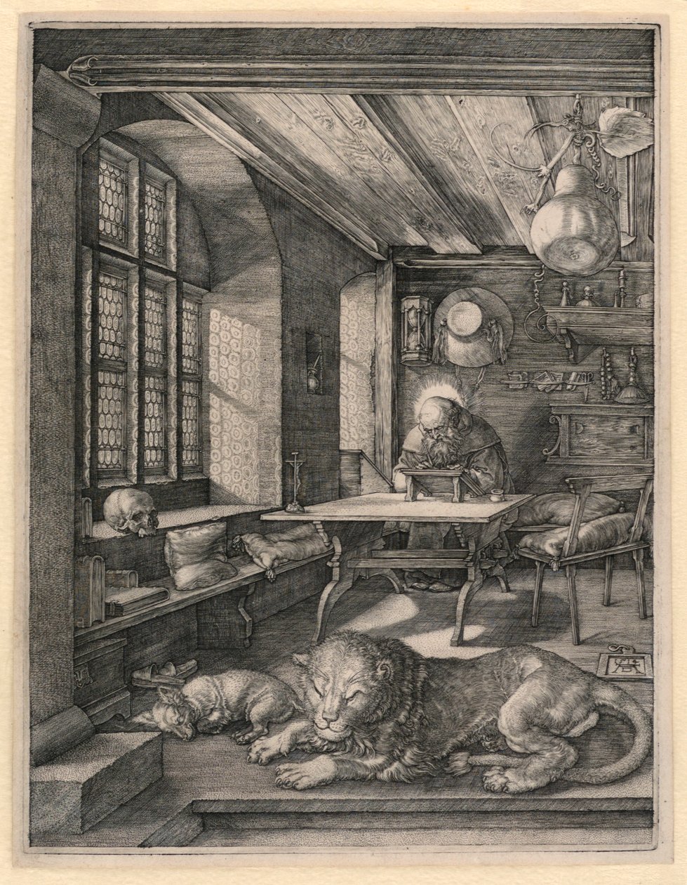 Aziz Jerome Çalışmasında by Albrecht Dürer