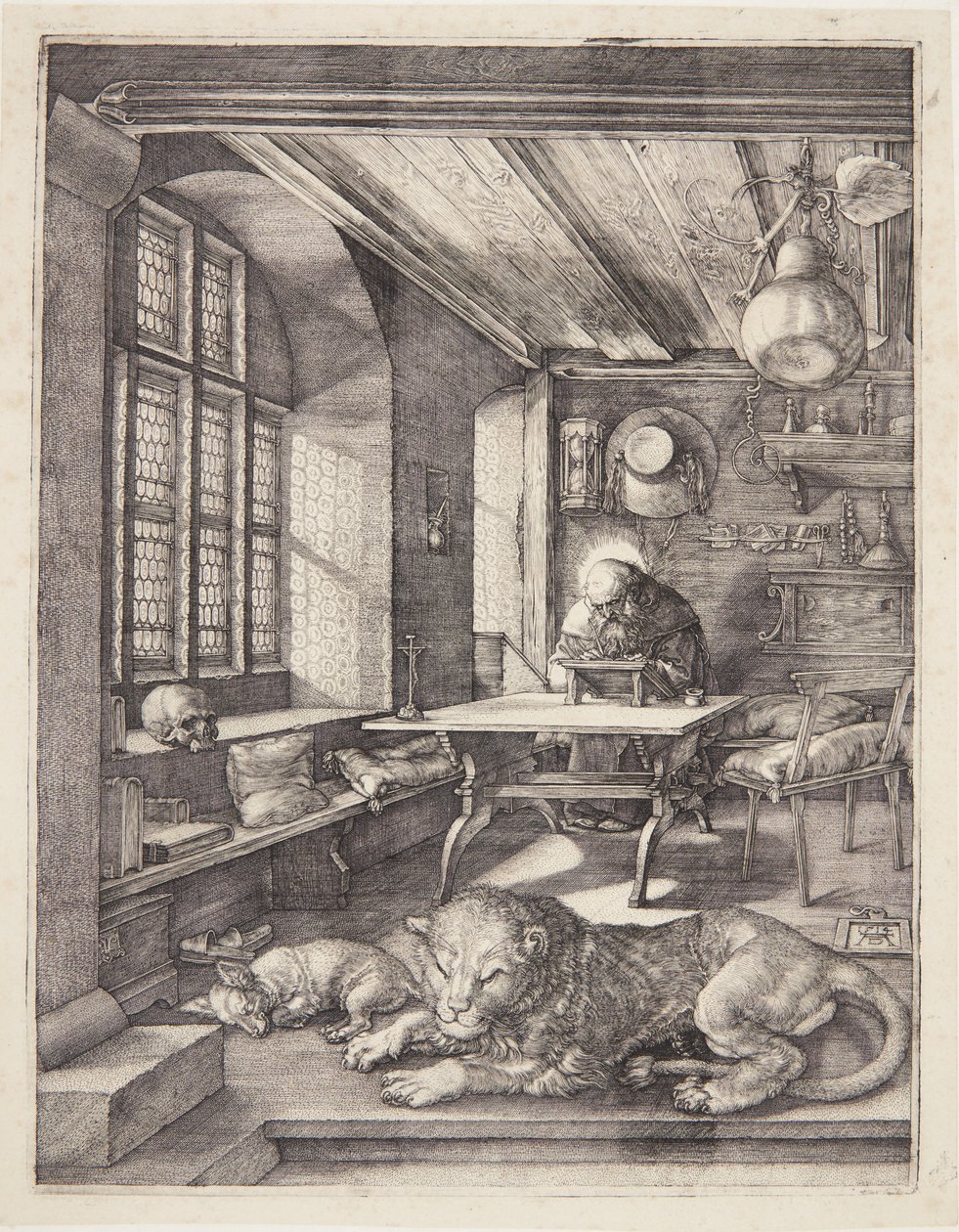 Aziz Jerome Çalışmasında by Albrecht Dürer