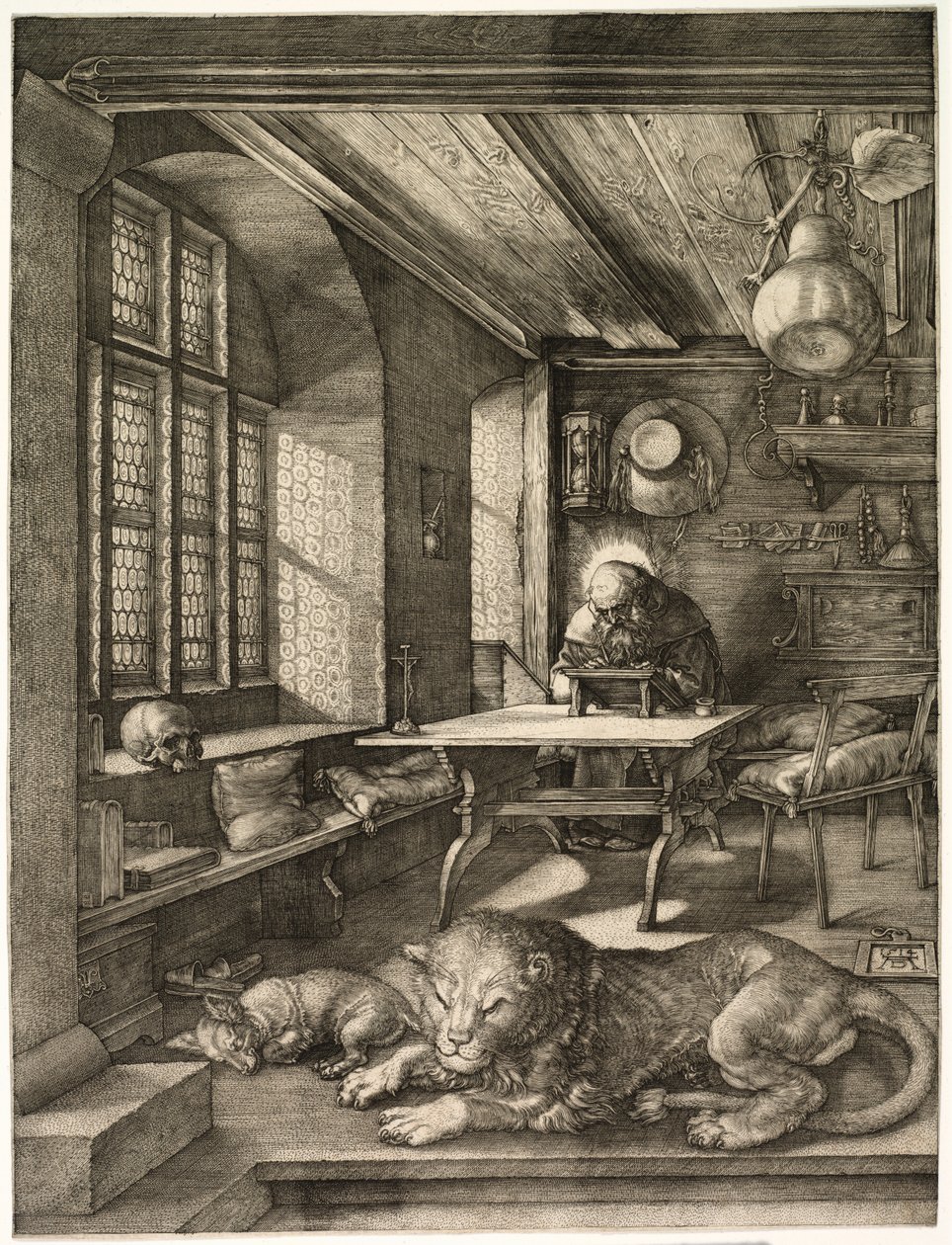 Aziz Jerome Çalışmasında by Albrecht Dürer