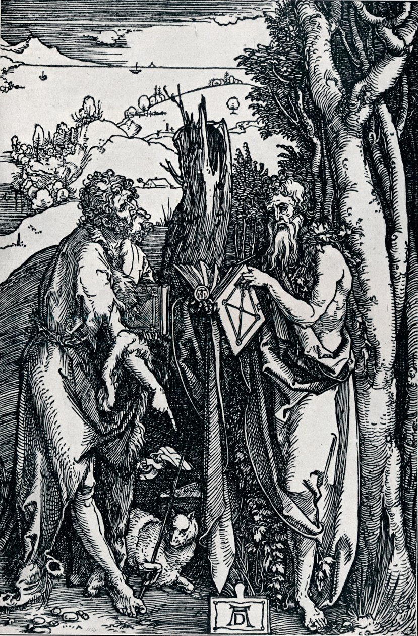 Vaftizci Yahya ve Aziz Onuphrius, 1504 1906 by Albrecht Dürer