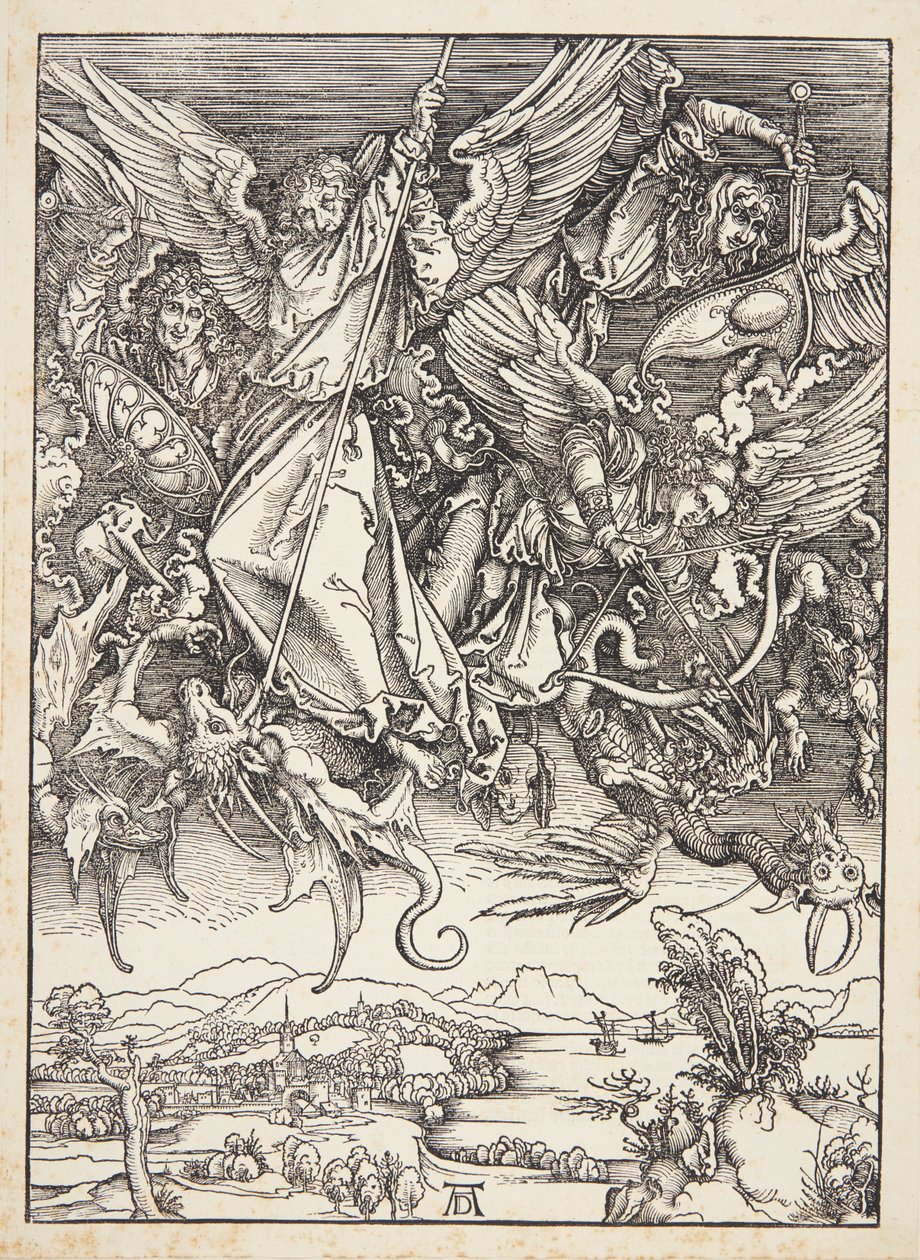 Aziz Michael Ejderhayla Savaşıyor by Albrecht Dürer
