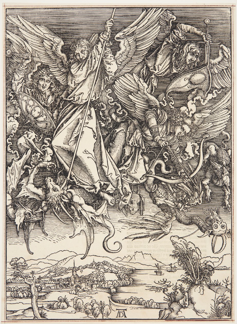 Aziz Michael Ejderhayla Savaşıyor by Albrecht Dürer
